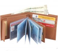 SAMTROH Men Casual Tan Artificial Leather Money Clip - Mini  (10 Card Slots)- Flipkart
