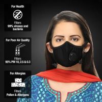 Dettol Anti Virus N95 mask Cambridge 95BM (Black, M, Pack of 1)- Flipkart