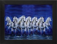 Indianara VASTU SEVEN HORSES (1945) WITHOUT GLASS Digital Reprint 10 inch x 13 inch Painting- Flipkart