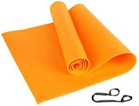 ARNV 8mm Yoga Mats with Carrying Strap, Make in India, Orange- Amazon