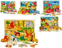 Vibgyor Vibes Wood MDF En Early Age Matching Jigsaw Puzzle For Kids with Knobs (Multicolor, Set of 5)- Amazon
