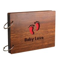 Sehaz Artworks Baby Love Scrapbook Photo Albums (26 cm X 16 cm X 4 cm, Brown)- Amazon