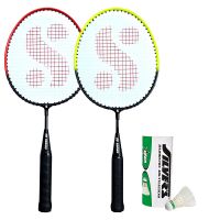 Silver's Kids SIL-Pedal Combo-5 Aluminum 2 Badminton Racquets and 3 Shuttlecocks Set, White- Amazon