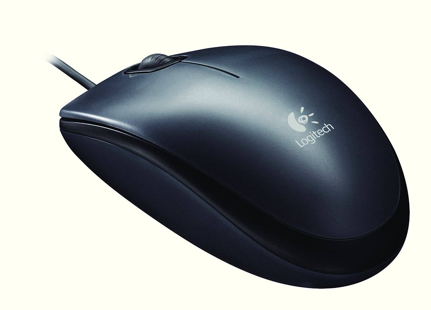 Logitech M90 USB Wired Optical Mouse (Dark Grey)