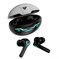 AirJams GameX Bluetooth 5.2 Wireless Gaming Headphone True Wireless Earbuds Earphone I Deep Bass Technology I 60ms Ultra Low Latency I Dual Mics I Touch Controls I 20H Battery Life (Black Silver)- Amazon
