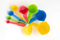 Clazkit Plastic Measuring Cups and Spoons  Multicoloured, 8 Pcs,- Amazon