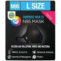 Dettol N95 Mask Â€Â“ Anti Virus, Reusable & Washable  (Black, Large) colour : Black- Amazon
