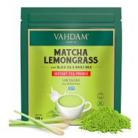 VAHDAM, INSTANT Tea Premix - Matcha Lemongrass (200g) | Real Ingredients - Pure Matcha Green Tea Powder & Lemongrass with Whole Milk Powder | Only 35 Calories Per Serving | 20 Servings- Amazon