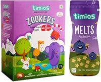 Timios Blueberry Melts - Cherry Bits Zookers | Healthy & Natural Baby Food Products | Pack of 2- Amazon
