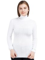KNOTTY NEEDLES Women's Solid Cotton High Neck Full Sleeve Casual Sweater (Free Size)- Amazon