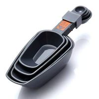 DAAS KITCHENWARE Plastic 4 Pcs Double Side Backing Measuring Cups & Spoons Set (Black), Standard (DASS003)- Amazon