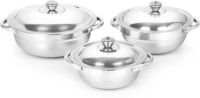 Classic Essentials Stainless steel Tableware & Serveware Handi Cookware Set  (Steel, 3 - Piece)- Flipkart