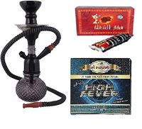 JaipurCrafts Glass Hookah Set, Hookah Flavor and Hookah Charcoal (Black_4 Inch X 4 Inch X 10 Inch )- Amazon