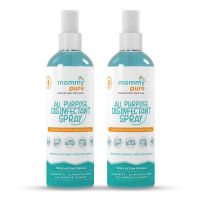 Mommypure Disinfectant Spray For All Surface (100ml)|Lab Tested Kills 99.9% Germs|Alcohol Based, Anti-bacterial Spray|Best Use For Office Desks, Car Keys & Interiors, Delivery Packages And Doorknobs (Pack Of 2)- Amazon