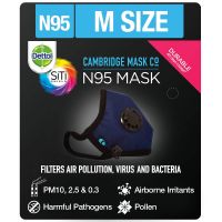 [Size M] Dettol Anti Virus Reusable and Washable N95 Mask, Medium (Blue)- Amazon