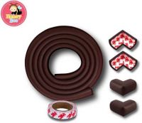 Honey Boo Baby Proofing Safety Strip and Corner Guard | Extra Thick Safety Soft Cushion Edge Corner Protector Guard | Table Corner Guard | Corner Protector (2 mtrs Roll + 4 Guards)  (Multicolor)- Flipkart