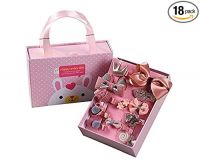 Dekmy® Bow Hairpin Clips For Baby Girl's Printed Color Ribbon Clip Soft Clip Hair Clips pins Hair Accessories- Amazon