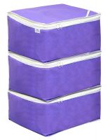 Heart Home Non Woven Petticoat Cover Wardrobe Organiser Clothes Storage Bag-Pack of 3 (Purple)-HS_38_HEARTH21679- Amazon