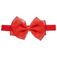 Amazon Brand - Solimo Kid's Hair Band with Dark Red Bow- Amazon