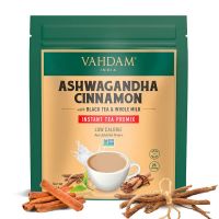 VAHDAM, INSTANT Tea Premix - Ashwagandha Cinnamon (200g) | Real Ingredients - Ashwagandha & Cinnamon with Whole Milk Powder | Only 35 Calories Per Serving | 25 Servings- Amazon