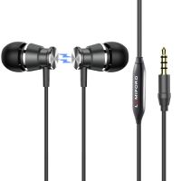 LUMIFORD U60 Magnetic Earbud in-Ear Wired Earphones with mic, in-line Volume Controllers, Tangle Free Cord (Black)- Amazon