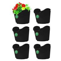 TrustBasket Vertical Gardening Hanging Pots/Planters(Large) - Set of 6 | Plastic Vertical Wall Hanging Pouches for Home & Outdoor Balcony Garden Decor |Wall Hanging Pouches- Amazon