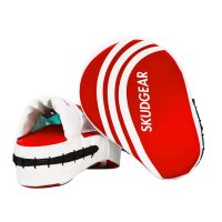 Skudgear Boxing Curved Focus Punching Mitts- Leatherette Training Hand Pads,Ideal- Amazon