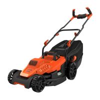 BLACK+DECKER BEMW471BH-B1 Electric 1600-Watt, 14 Inch Winged Blade, 45L Grassbox Capacity Lawn Mower with Bike Handle (Red and Black)- Amazon