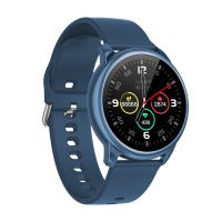 Crossbeats Orbit Bluetooth Calling Smart Watch Voice Assistants, Full Touch HD IPS Display & Metal Body, Continuous HR, BP, Sleep SpO2 Health Monitors, 10 Day Battery Life- Metallic Blue- Amazon