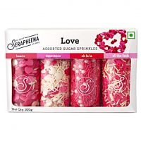 Serapheena Sugar Sprinkles For Cakes & Cupcakes Decoration, 100 gram (Love)- Amazon