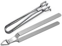 Dynore Stainless Steel Chapati Roti Chimta with Pakkad Utensil Holder.  (Pack of 2)- Flipkart