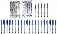 Amazon Brand - Solimo Gel Pens and Refills (Set of 25 Pens and 10 Refills)- Amazon