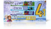 Miss & Chief by Flipkart Frozen 4 in 1 Pack (Ludo, Chess, Snakes And Ladders, Business) Party & Fun Games Board Game- Flipkart