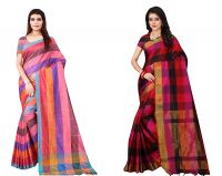 Dhruvi Trendz Soft Cotton & Silk Saree For Women Half Sarees Under 349 2020 Beautiful For Women saree free size with blouse piece- Amazon