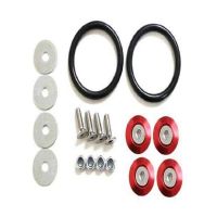AutoTrends Red Finish JDM Quick Release Fasteners Suitable For Car Bumpers Trunk Fender Hatch Lids Kit- Amazon