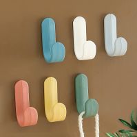 Wolpin Self Adhesive Wall Hooks Waterproof Adhesive Sticky Round Hooks | Hanging Capacity 1 KG Max | Multipurpose Home Storage (Colorful Hook, Pack of 6 Pcs), Plastic- Amazon