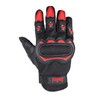 Steelbird Full Finger Bike Riding Gloves with Touch Screen Sensitivity at Thumb and Index Finger, Protective Off-Road Motorbike Racing (X-Large, Black Red)- Amazon
