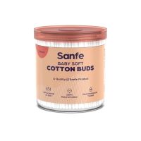 Sanfe Baby Soft Cotton Buds |For Ear & Nose Cleansing & Makeup Removal, Multicolor - 200 Pieces- Amazon