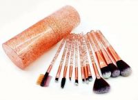 URBANMAC Synthetic Bristle Makeup Brushes - Shiny Copper, 12 Pieces, UR-343- Amazon