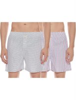 [Size S] HammerSmith Cotton Men's Regular Checks Boxers (Pack of 2) Relaxed Casual Shorts- Amazon