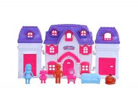 Toyzone Vivi Disney Frozen Doll House | BPA Free Plastic | Multicolor | Made in India | 3dolls and 1 Pet Dog- Amazon