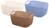 Kuber Industries Unbreakable Plastic 3 Pieces Multipurpose Large Size Flexible Storage Baskets/Fruit Vegetable Bathroom Stationary Home Basket with Handles (Brown & Cream & Grey) -CTLTC37857- Amazon