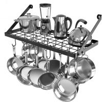 Geo fashion™ Wall mounted pots and pans rack Pot holders Wall Shelves- Amazon