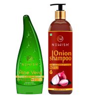 Newish Hair Care Combo (Aloe Gel & Shampoo)- Amazon