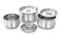 Expresso Stainless Steel Tableware Cooking & Serving Dish Pot Set of 3, Silver 400ml / 600ml & 800ml- Amazon