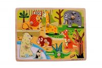 Vibgyor Vibes MDF Wooden Early Age Matching Jigsaw Puzzle For Kids with Knobs (Multicolor)- Amazon