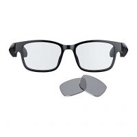 Razer Anzu Smart Glasses: Blue Light Filtering & Polarized Sunglass Lenses - Low Latency Audio - Built-in Mic & Speakers - Touch & Voice Assistant Compatible - RZ82-03630200-R3M1, Black- Amazon