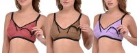 [Size 36] Fabme Women's Non-Wired Nursing Bra (Pack of 3)- Amazon