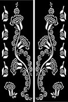 Ivana's Self-Adhesive Flower, Butterfly, Arabiac Design Henna Tattoos Stencils (2 Sheet), D563- Amazon