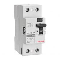 Anchor by Panasonic 98208 Uno Series 40 Ampere Dual Pole 100Ma RCCB, (Polycorbonate, White)- Amazon